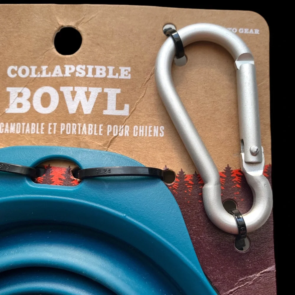 New ARCADIA TRAIL Collapsible Bowl 1 Cup Blue Pet Bowl Pet Dish Hiking Camping